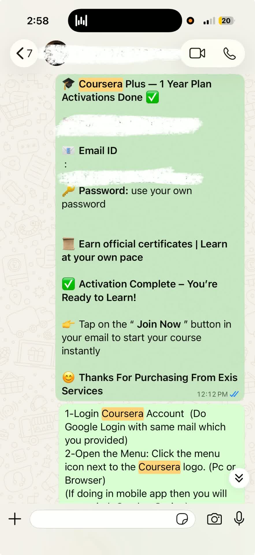 Full 1 year access, not a short trial. I have already finished two Google certificates from the catalogue.